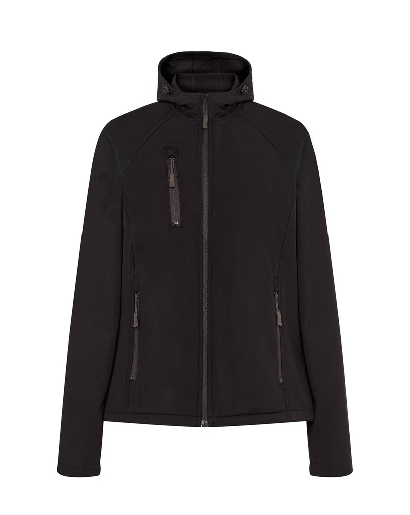 Kurtka Damska Softshell SOFT HOODL - Black