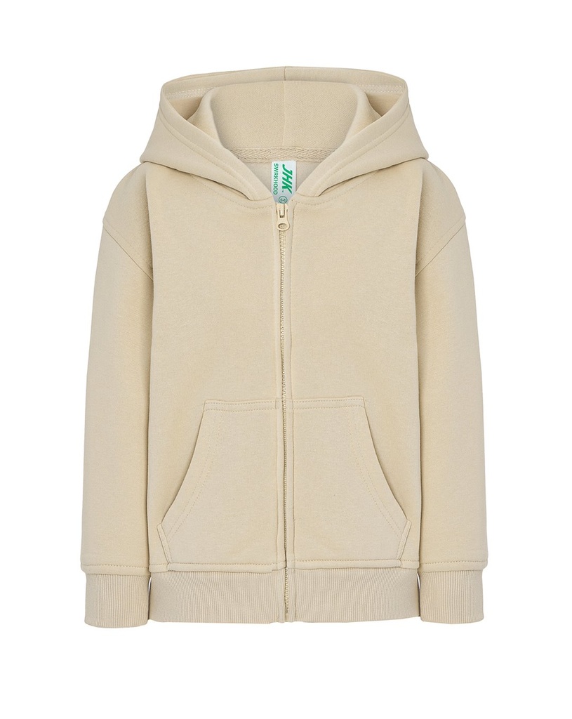 Bluza Dziecięca z Kapturem Rozpinana Poliestrowa SWRK HOOD - Buttercream