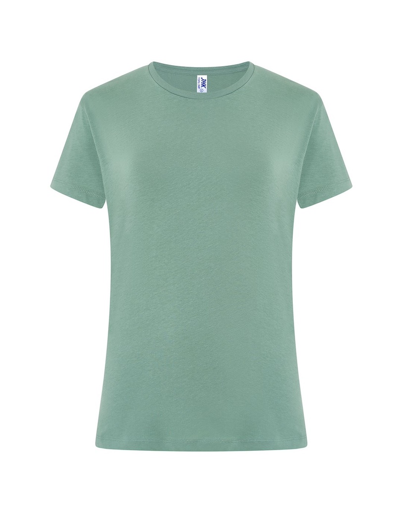 Koszulka Damska Slim Bawelniana JHK152 - MOSS GREEN