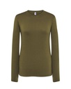 T-shirt Damski z Długim Rękawem Bawełniany TSRL CMF LS - Khaki
