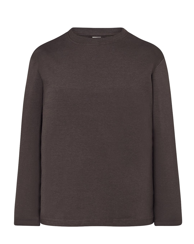 T-shirt Dziecięcy z Długim Rękawem Bawełniany TSRK 150 LS - Graphite