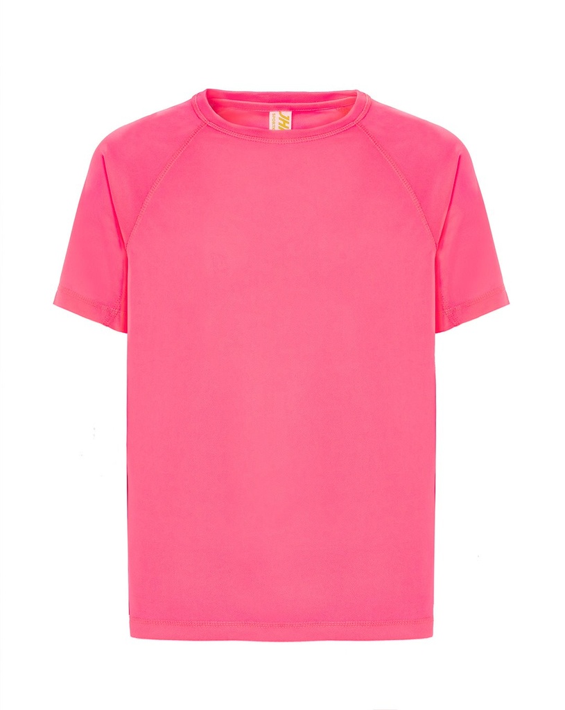 T-shirt Sportowy Poliester JHK100 - Fucsia Fluor