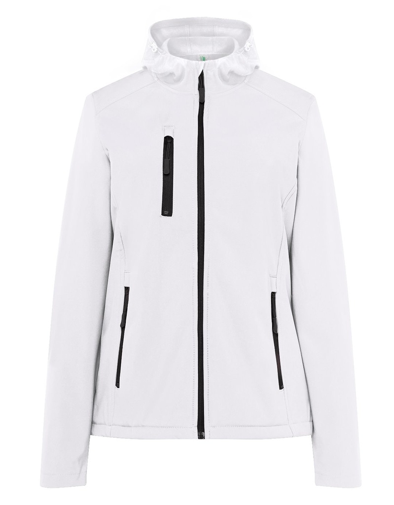 Kurtka Damska Softshell SOFT HOODL - White