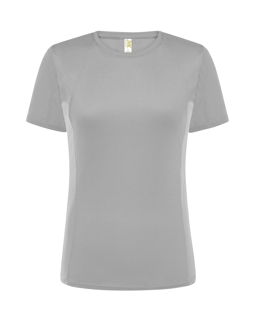 T-shirt Damski Sportowy Slim Poliester SPORT LADY - Silver