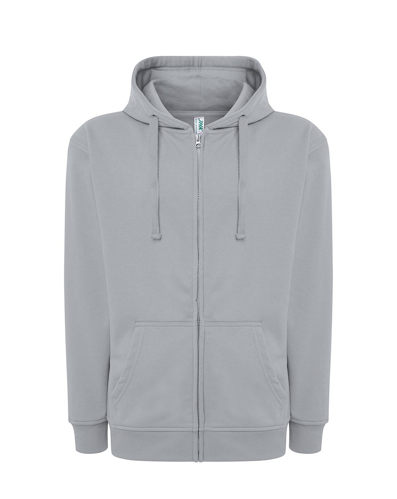 Bluza Meska z Kapturem i Zamkiem Szczotkowana Mieszanka JHK422 - Silver