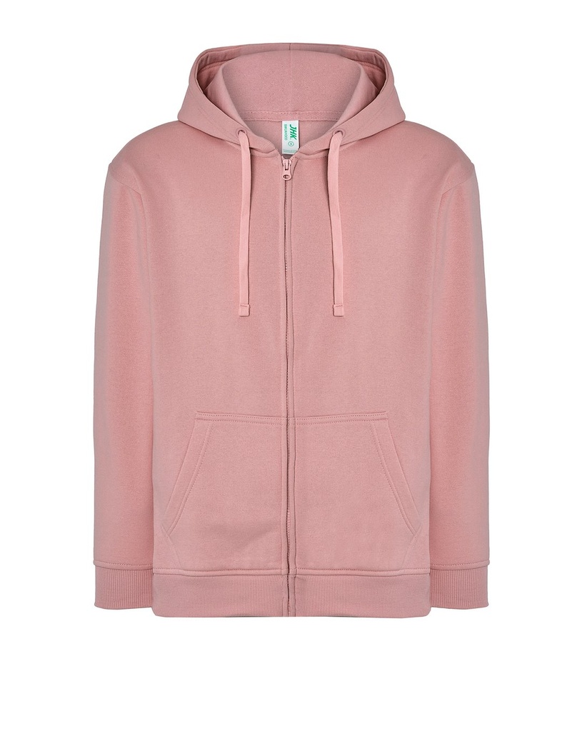 Bluza Meska z Kapturem i Zamkiem Szczotkowana Mieszanka JHK422 - Pink Vintage