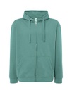 Bluza Meska z Kapturem i Zamkiem Szczotkowana Mieszanka JHK422 - MOSS GREEN