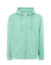 Bluza Meska z Kapturem i Zamkiem Szczotkowana Mieszanka JHK422 - Mint Green
