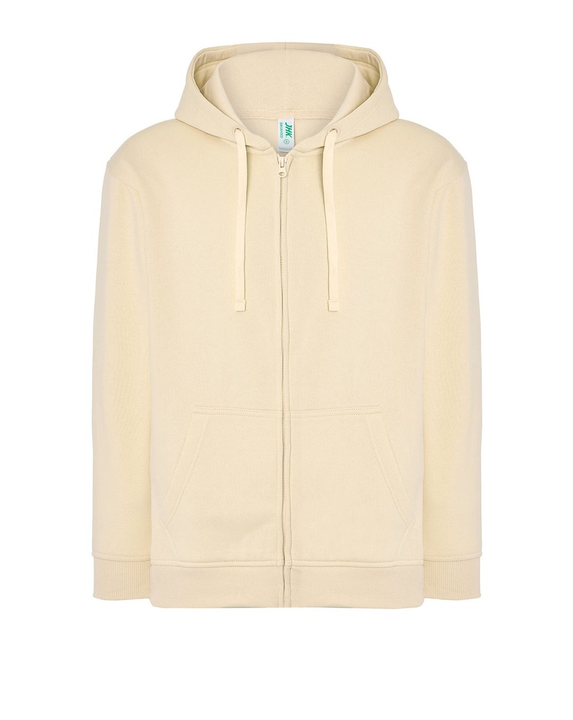 Bluza Meska z Kapturem i Zamkiem Szczotkowana Mieszanka JHK422 - Buttercream
