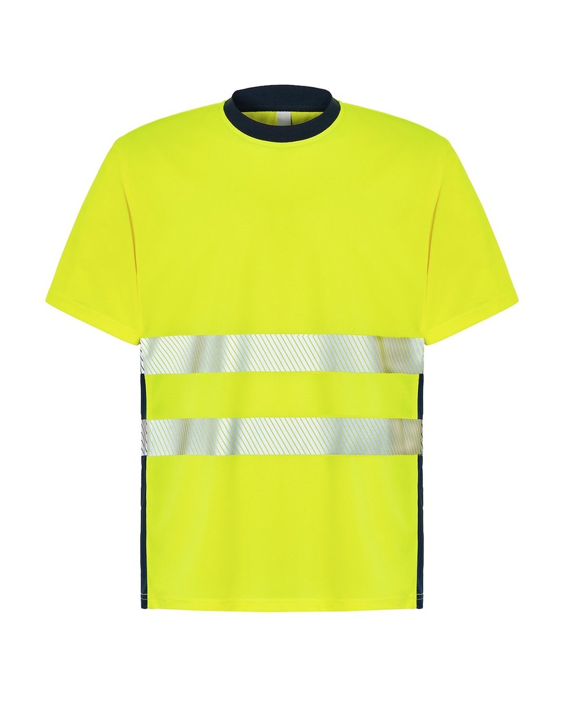 Koszulka Polo HV01U00 HV01U00 Koszulka tech SS - Navy / Gold Fluor