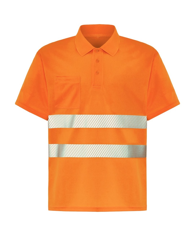 T-shirt Poliestrowy HV02U00 POLO SS - Orange Fluor