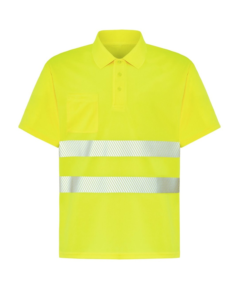 T-shirt Poliestrowy HV02U00 POLO SS - Gold Fluor