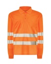 T-shirt z Długim Rękawem Poliestrowy HV02U00LS POLO LS - Orange Fluor