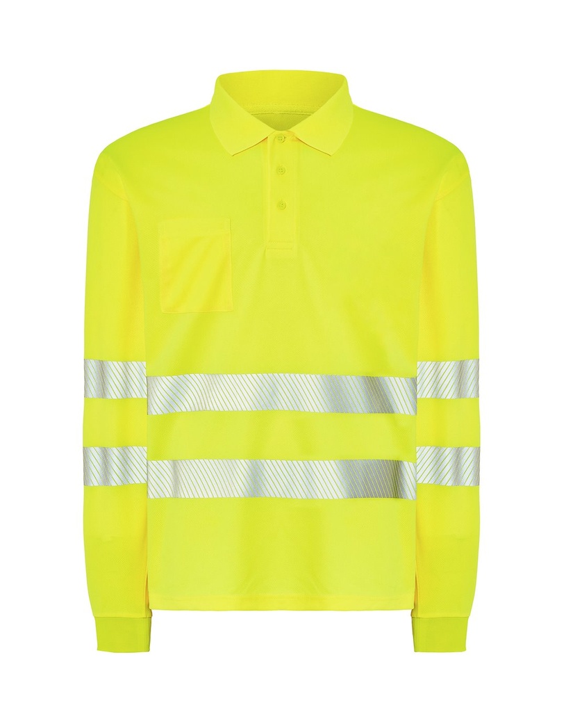 T-shirt z Długim Rękawem Poliestrowy HV02U00LS POLO LS - Gold Fluor