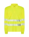 T-shirt z Długim Rękawem Poliestrowy HV02U00LS POLO LS - Gold Fluor