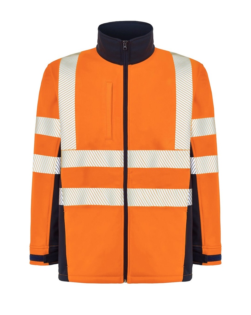 Kurtka Softshell Poliestrowa HV06U01 - Navy / Orange Fluor