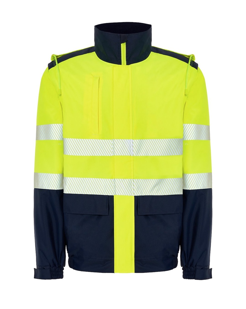 Kurtka Slim Softshell Poliestrowa HV08U01 HV08U01 Kurtka ociepl odp rekawy - Navy / Gold Fluor