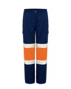 Spodnie HV12U01 - Navy / Orange Fluor
