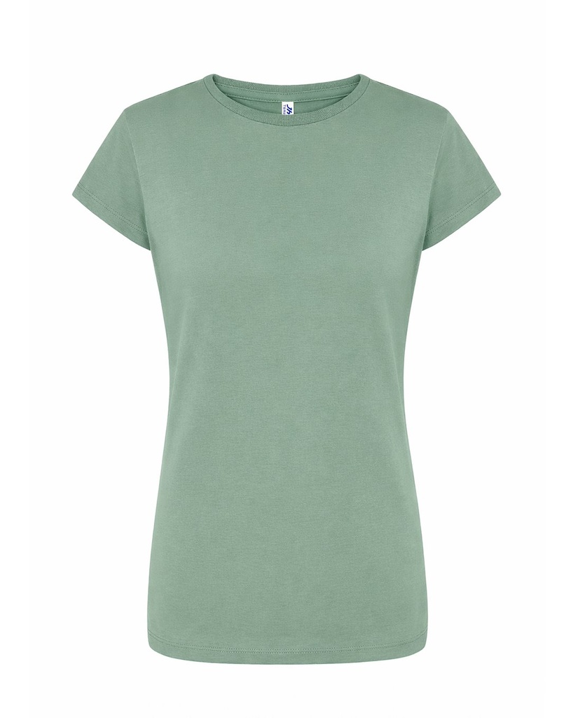 Damski T-shirt Slim TSRL PRM - MOSS GREEN