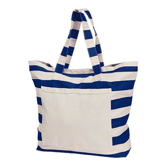 Torba Duza Bawelniana w Paski HF9116 - Navy