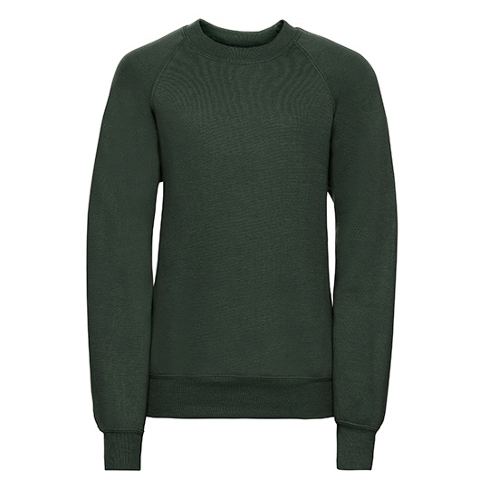Bluza Klasyczna Czesana Bawelna Poliester Z762K - Bottle Green