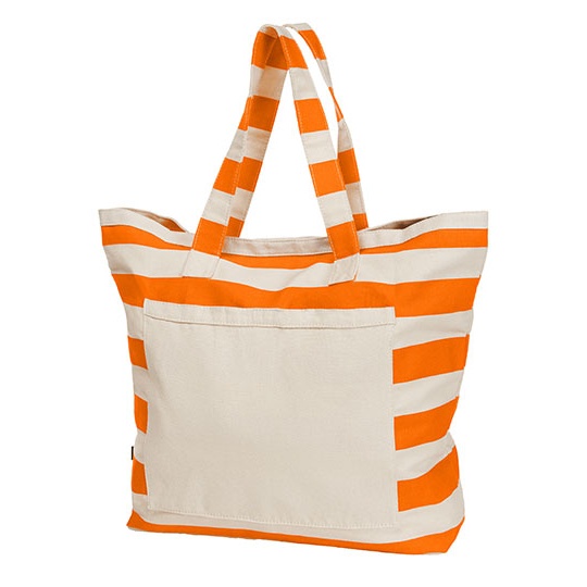 Torba Duza Bawelniana w Paski HF9116 - Orange