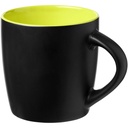 Kubek ceramiczny Riviera 100476 - Czarno-limonkowy