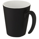 Kubek ceramiczny Oli o pojemności 360 ml z uchwytem 100687 - Biało-czarny