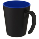 Kubek ceramiczny Oli o pojemności 360 ml z uchwytem 100687 - Niebiesko-czarny