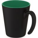 Kubek ceramiczny Oli o pojemności 360 ml z uchwytem 100687 - Zielono-czarny