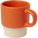 Olympia kubek do espresso z glinianym dnem, z możliwością układania w stosy, 130 ml 100805 - Pomarańczowy