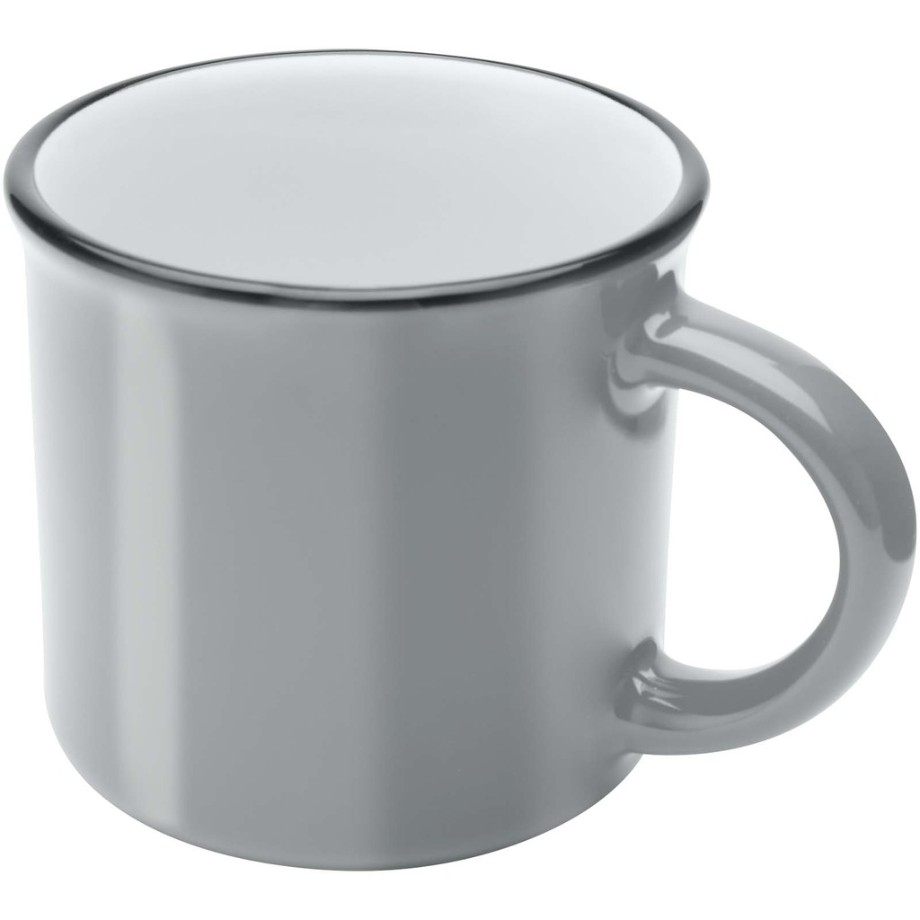 Bari kubek ceramiczny o pojemności 240 ml z błyszczącym wykończeniem 100844 - Szary