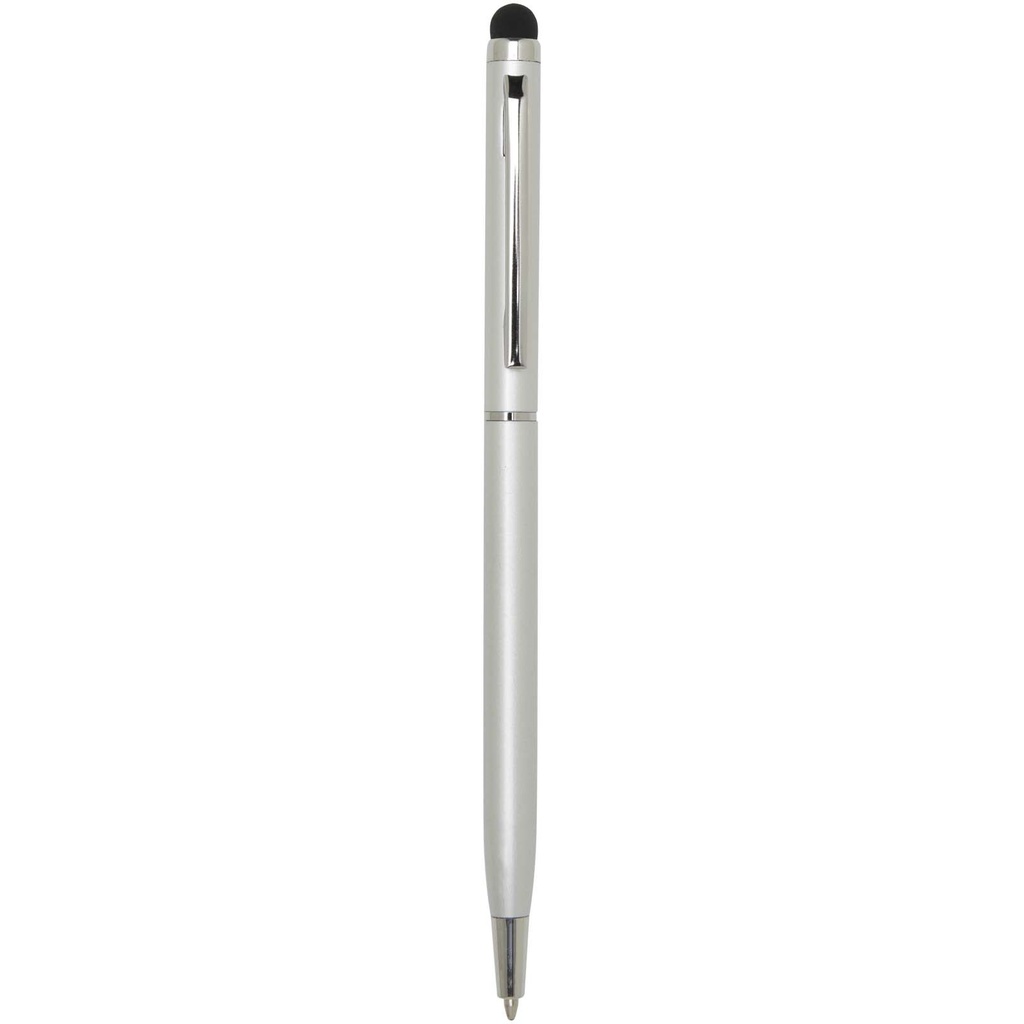 Ore aluminium ballpoint pen with stylus (blue ink) 106256 - Srebrny