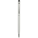 Ore aluminium ballpoint pen with stylus (blue ink) 106256 - Srebrny