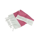 Ręcznik Hamam Bawełniany AR058 - White & Pink