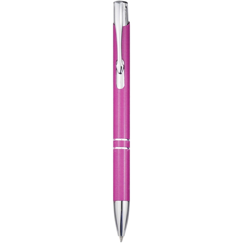 Moneta długopis z aluminium z recyklingu 107984 - Magenta
