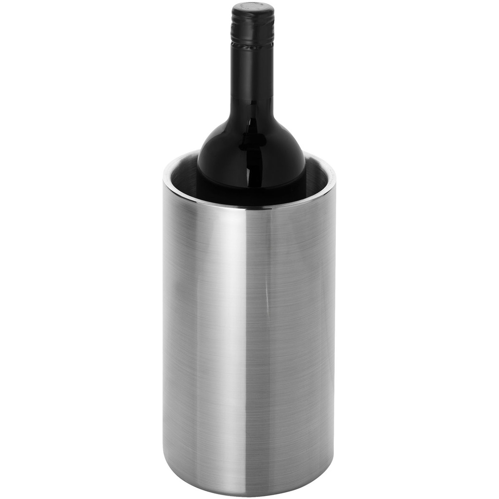 Dwuwarstwowy cooler do wina ze stali nierdzewnej Cielo 112275 - Srebrny