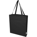 Madras torba na zakupy z bawełny z recyklingu z certyfikatem GRS 140 g/m² z dnem 12L 120733 - Czarny