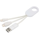 Troop kabel do ładowania 4 w 1 z tworzyw sztucznych pochodzących z recyklingu 124435 - Biały