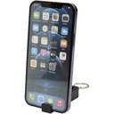 Aggia podstawka pod telefon z recyklingowanego tworzywa sztucznego z sensoryczną zabawką antystresową 124460 - Czarny