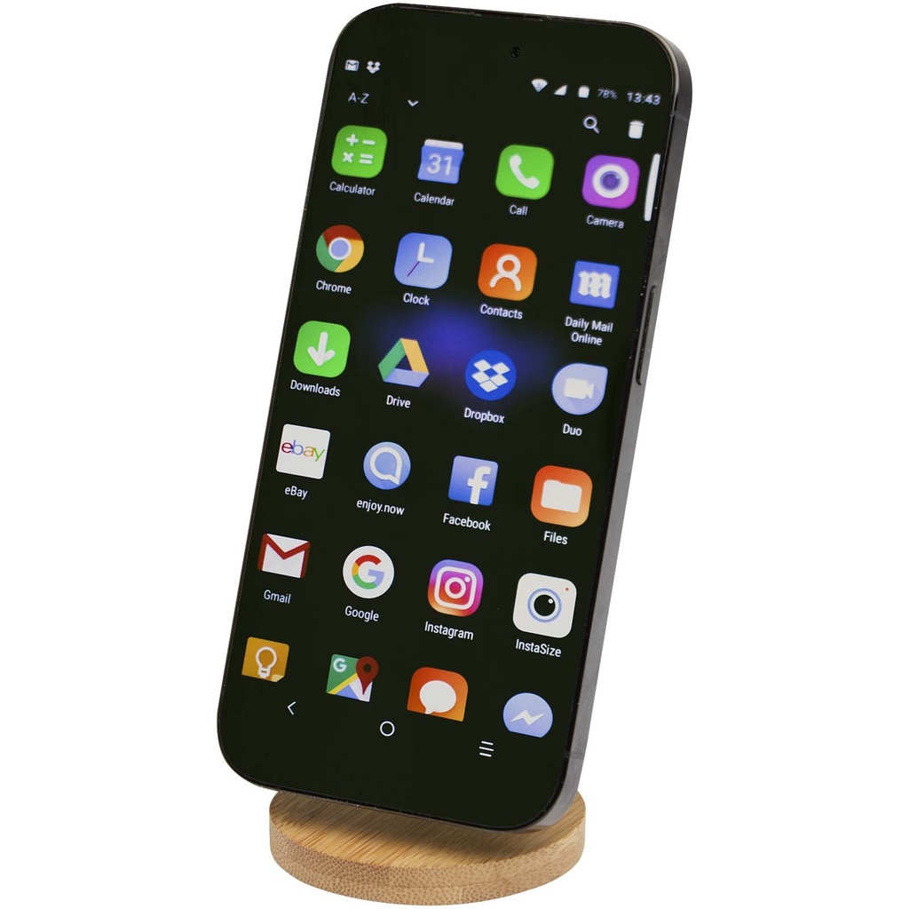 Alcor składana podstawka na telefon z mocowaniem magnetycznym, wykonana z tworzyw sztucznych pochodzących z recyklingu z elem 124463 - Czarny