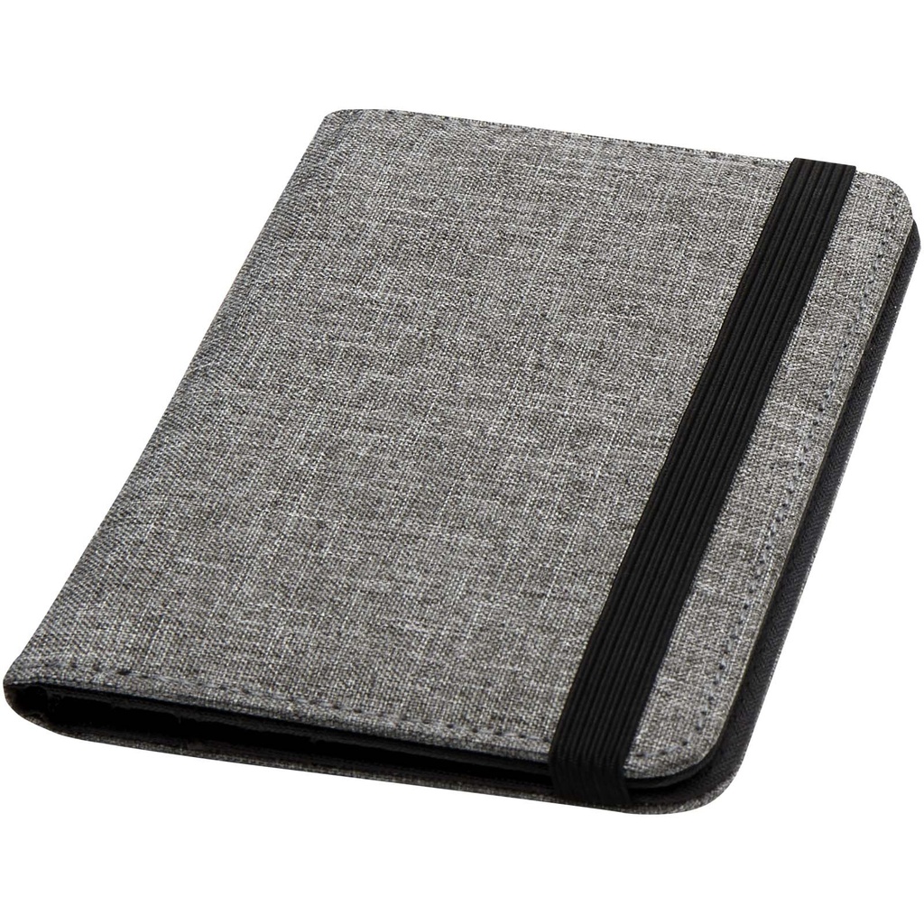 Ross etui na paszport RPET RFID wykonane z materiałów z recyklingu z certyfikatem GRS 130058 - Melanż szary