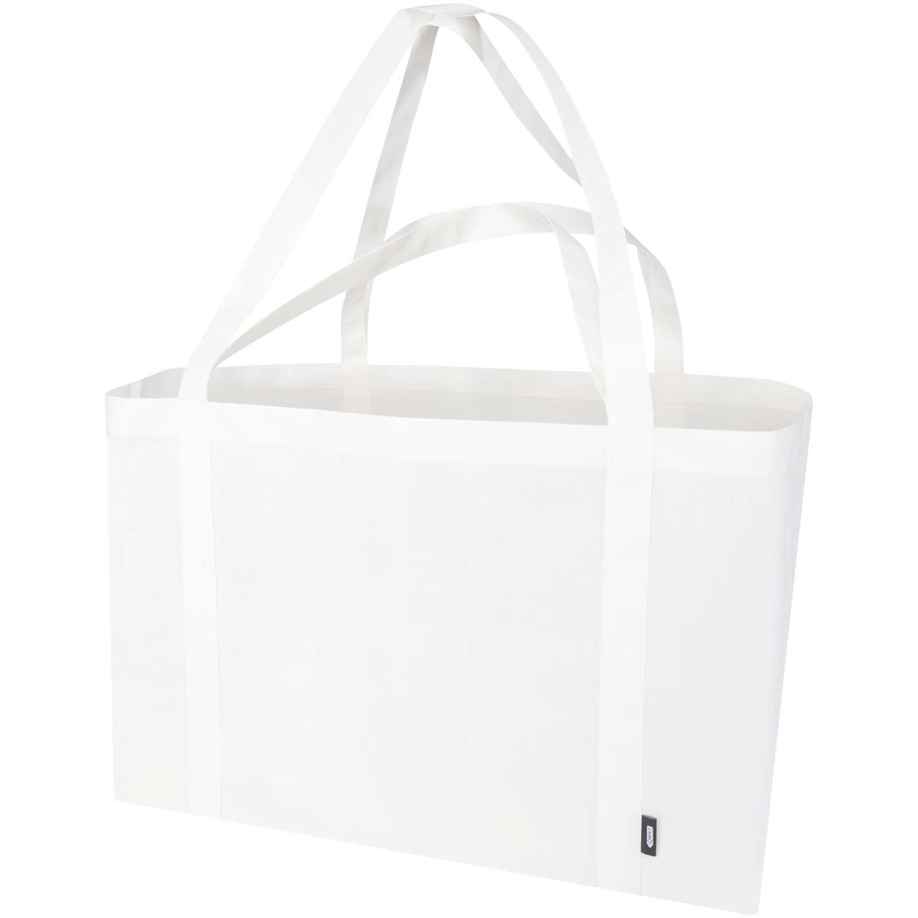 Jumbo bardzo duża torba na zakupy o pojemności 65 l wykonana z włókniny z recyklingu z certyfikatem GRS 130083 - Biały