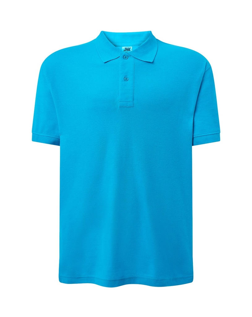 Koszulka Polo Klasyczna Bawelniana Pika JHK510 - Turquoise