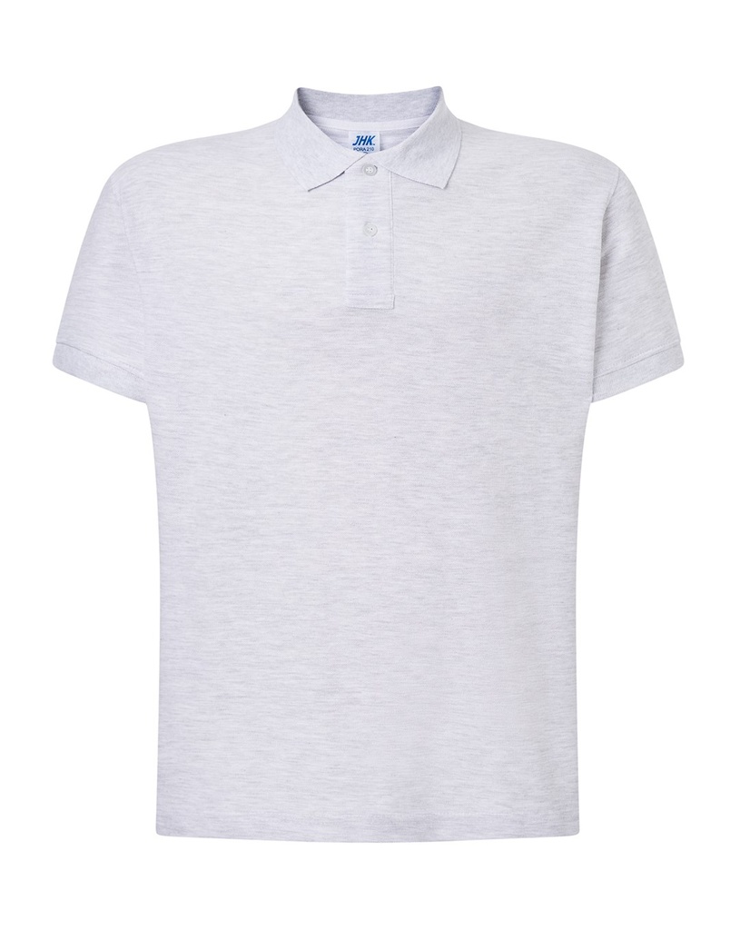 Koszulka Polo Klasyczna Bawelniana Pika JHK510 - Ash Melange