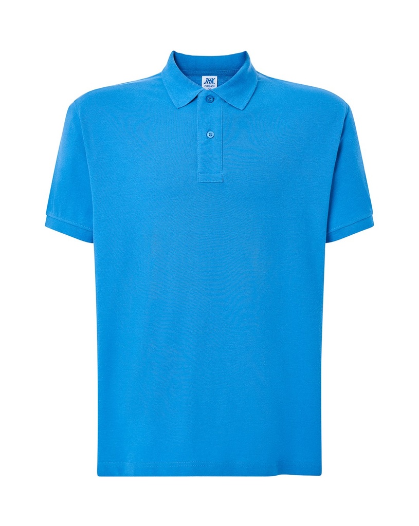 Koszulka Polo Klasyczna Bawelniana Pika JHK510 - Azure