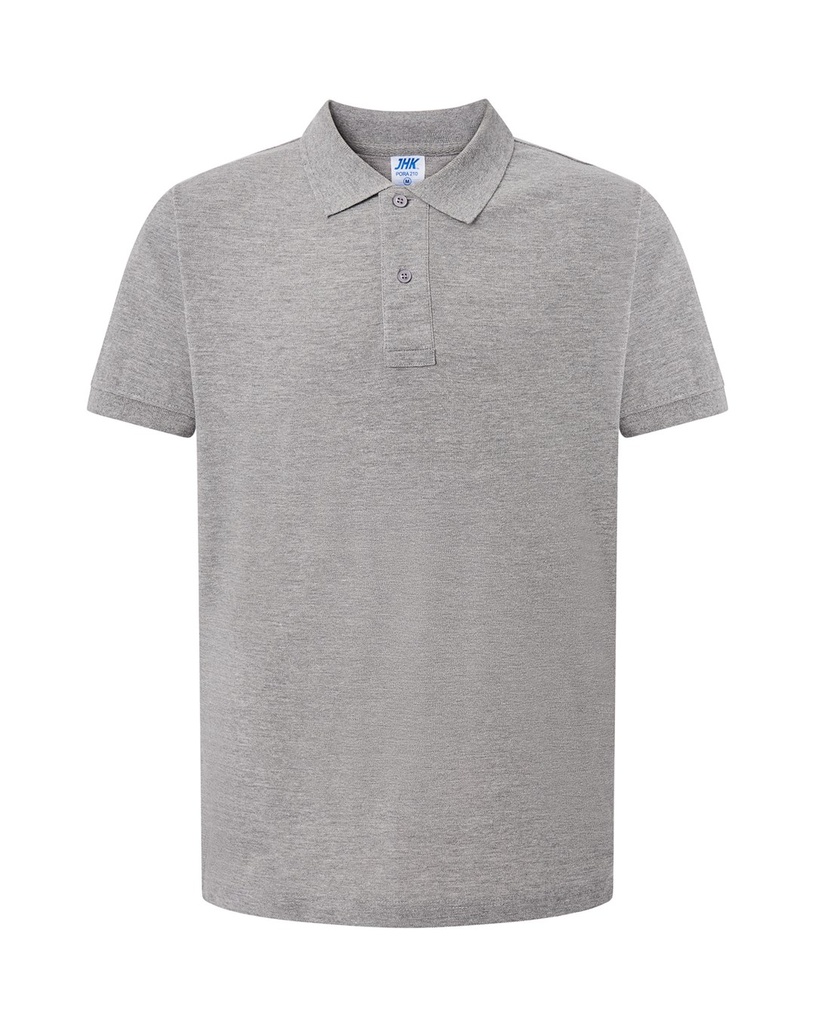 Koszulka Polo Klasyczna Bawelniana Pika JHK510 - Grey Melange