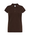 Koszulka Polo Damska Slim Bawelniana Pique JHK511 - Chocolate