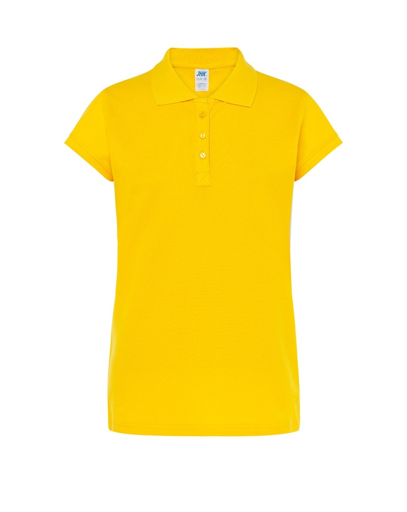 Koszulka Polo Damska Slim Bawelniana Pique JHK511 - Gold