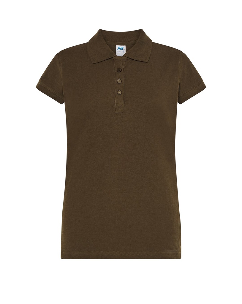 Koszulka Polo Damska Slim Bawelniana Pique JHK511 - Khaki